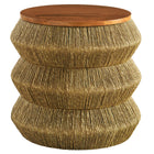 Modway Maris Seagrass and Wood End Table  