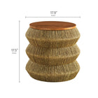 Modway Maris Seagrass and Wood End Table