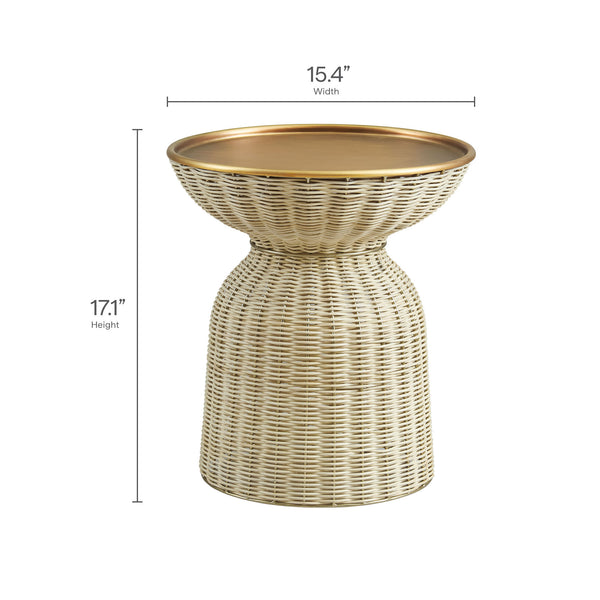 Modway Lazaro Round Rattan Side Table – Modern Room Deco