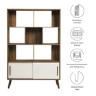 Modway Transmit 45" Bookcase with Sliding Doors