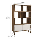 Modway Transmit 45" Bookcase with Sliding Doors
