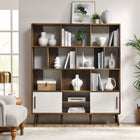 Modway Transmit 59" Bookcase with Sliding Doors