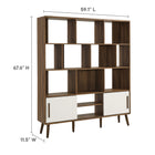 Modway Transmit 59" Bookcase with Sliding Doors