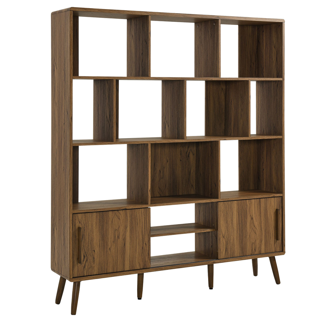 Modway Transmit 59" Bookcase with Sliding Doors  