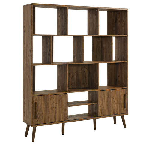 Modway Transmit 59" Bookcase with Sliding Doors  