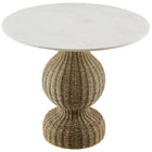 Modway Zale 36" Marble and Seagrass Dining Table