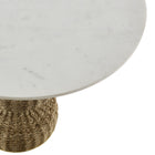 Modway Zale 36" Marble and Seagrass Dining Table