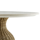 Modway Zale 36" Marble and Seagrass Dining Table