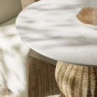 Modway Zale 36" Marble and Seagrass Dining Table