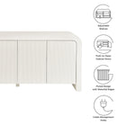 Modway Waterflute 70" Fluted Sideboard Cabinet