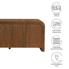 Modway Waterflute 70" Fluted Sideboard Cabinet