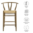 Modway Amish Wood Counter Stool