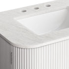 Modway Zia 30" Wall-Mount Bathroom Vanity with Marble Sink