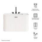 Modway Zia 30" Wall-Mount Bathroom Vanity with Marble Sink