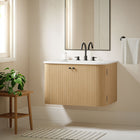 Modway Zia 30" Wall-Mount Bathroom Vanity with Marble Sink