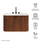 Modway Zia 30" Wall-Mount Bathroom Vanity with Marble Sink