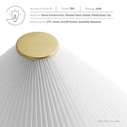 Modway Jessica Wooden Base Table Lamp With Pleated Fabric Shade