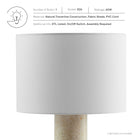 Modway Zenith Travertine Table Lamp With Fabric Drum Shade