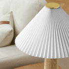 Modway Cove Travertine Table Lamp With Pleated Shade