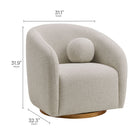 Modway Holland Swivel Chenille Fabric Armchair
