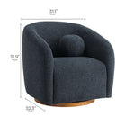 Modway Holland Swivel Chenille Fabric Armchair
