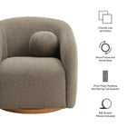 Modway Holland Swivel Chenille Fabric Armchair