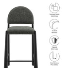 Modway Hayley Upholstered Fabric Counter Stool