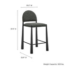 Modway Hayley Upholstered Fabric Counter Stool