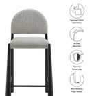 Modway Hayley Upholstered Fabric Counter Stool