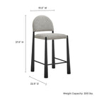 Modway Hayley Upholstered Fabric Counter Stool