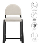Modway Hayley Upholstered Fabric Counter Stool