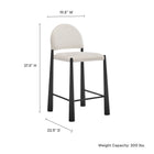 Modway Hayley Upholstered Fabric Counter Stool