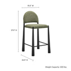Modway Hayley Upholstered Fabric Counter Stool