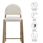 Modway Hayley Upholstered Fabric Counter Stool