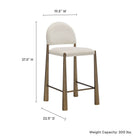 Modway Hayley Upholstered Fabric Counter Stool