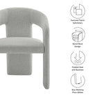 Modway Oslo Barrel Fabric Upholstered Dining Accent Chair