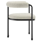 Modway Turin Curved Back Boucle and Metal Dining Accent Chair