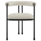 Modway Turin Curved Back Boucle and Metal Dining Accent Chair