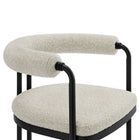 Modway Turin Curved Back Boucle and Metal Dining Accent Chair
