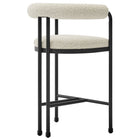 Modway Turin Curved Back Boucle and Metal Counter Stool