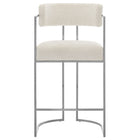 Modway Huron Curved Back Fabric and Metal Counter Stool