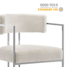 Modway Huron Curved Back Fabric and Metal Counter Stool