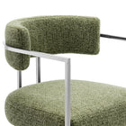 Modway Huron Curved Back Fabric and Metal Counter Stool