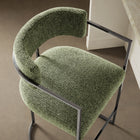 Modway Huron Curved Back Fabric and Metal Counter Stool