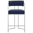 Modway Huron Curved Back Fabric and Metal Counter Stool