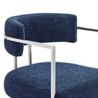 Modway Huron Curved Back Fabric and Metal Counter Stool