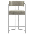 Modway Huron Curved Back Fabric and Metal Counter Stool