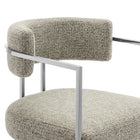 Modway Huron Curved Back Fabric and Metal Counter Stool