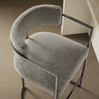Modway Huron Curved Back Fabric and Metal Counter Stool