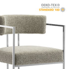 Modway Huron Curved Back Fabric and Metal Counter Stool